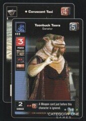 Toonbuck Toora, Senator/Coruscant Taxi